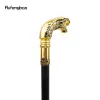 Golden Black Dragon Handle Luxury Walking Stick Party Fashion Walking Stick Decorative Cospaly Cane Knob Crosier 90cm