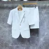 Fatos masculinos fino high-end curto blazer terno estilo coreano britânico maduro bonito casual jaqueta de manga curta 2024 verão streetwear