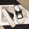 Zapatillas mujer diapositivas negras mulas sandalias exteriores zapatos de verano para mujeres 2024 punta redonda Pvc W estilo coreano Original impermeable 39