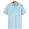 Polos pour hommes Design d'été Hommes Polo en soie T-shirt Marque Top Qualité Mince Respirant Casual Business Cltothing