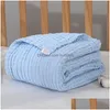 Couvertures Swaddling Baby Mousseline Squares Couverture Coton Né Hiver Enfants Plaid sur le lit Couche-couche Bain Drop Livraison Enfants Matern DH1E6