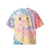 Tie-dyed Tshirts Summer Mens T-shirts with Letters Fashion Breathable Tee Tops Hip Hop Men Woman Streetwear S-XL Plus Top High Quality