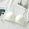 Bras Sexy Women Bra Wire Free Brassiere Push Up Lingerie French Triangle Cup Underwear Thread Top Female Intimates Bralette