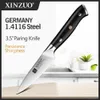 Kitchen Knives XINZUO 3.5 Paring Knife Germany 1.4116 Stainless Steel Professional Stainless Steel Fruit Paring Knife Kitchen Ergonomic Handle Q240226