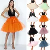 Jupes couches Tulle Jupe femmes 2024 été robe de bal Midi femme taille haute Tutu plissé Faldas fête Jupe avec arc