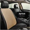 Car Seat Covers Ers Flax Er Protector Linen Front Rear Back Cushion Protection Pad Mat Backrest For Interior Truck Suv Van Drop Delive Otv2S