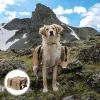 Transportadores pacote de cão hound viagem acampamento caminhadas mochila sela saco para cães médios e grandes (cáqui) cães