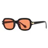 Sunglasses Popular Small Square Womens Sunglasses Retro Style Orange Sunglasses Womens Retro Rivet Luxury Brand Glasses UV400 J240226