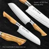 Kitchen Knives HEZHEN 1-5PC Knife Set Sandivik 14C28N Steel Stainless Steel Chef Santoku Utility Paring Cook Knife For Meat Sharp Kitchen Knife Q240226