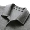 Men's Jackets MLSHP 70% Wool Mens Luxury Spring Autumn Single Breasted Casual Male Outerwear Fashion Solid Color Grey Black Man Coats