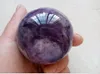 Dekoratif figürinler 58mm doğal rüya ametist kristal küre küre küre mücevher taş