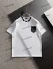 Xinxinbuy Мужская дизайнерская футболка 2024 Италия с вышивкой букв с коротким рукавом хлопок женская серая, черная, белая, S-2XL