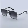 Top Luxus Sommer klassische Sonnenbrille Vintage quadratische Metallrahmen Herren Damen Anti-UV-Gradienten-Sonnenbrille