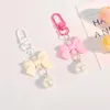 Keychains Y2k Fashion Candy Bowknot Keychain Pendant For Girls Backpack Keyring Charm Headphone Case Accessories Creative Couple Gifts