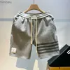 Men's Shorts Grey Sports Shorts For Men Summer Korean Casual Shorts For Men High Street Shorts For Men Outdoor Versatile Mens Striped Shorts 240226