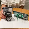 Милый чехол с кольцом и подставкой из ТПУ из мягкого ТПУ Bling Bling Magsafe с подставкой для iPhone 11 12 13 14 15 Pro Max 15Plus iPhone15 с блестящим порошком BlingBling Girl Lady