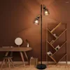 Lampadaires Lampe de style rétro rotatif double tête industrielle moderne décor à la maison éclairage avec interrupteur au pied pour salon chambre