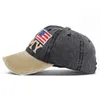 Ball Caps Mens Baseball Hat 3D haftowa flaga amerykańska flaga sportu na świeżym powietrzu fani armii Hip Hop Cotton Tactics Summer Sun Hat EP0384 J240226