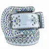 Bälten Luxury Designer Belt Simon Belts For Men Women Shiny Diamond Belt Black Blue White Multicolour With Bling Rhinestones As Perfect Gift 240226