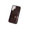 Cell Cases Porte-cartes de créateurs Poches Portefeuilles pour S24 S23 S22 S21 S20 Plus Note 20 Ultra Luxe Couvertures complètes Coquilles Fundas Fleur Marron 240219