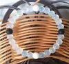 Beaded Strands High Transparent Black And White Beads Silicone Bracelet Classic Natural Stone Yin Yang Beaded Bracelets6909771