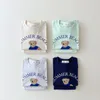 2023 South Korean baby boy clothing set childrens summer clothing cartoon bear T-shirt+shorts two-piece set newborn boy and girl clothing 240225