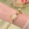 Beaded 1PC blessing Lucky Couple glass friendship rabbit bracelet fashion natural stone bead for Women Jewelry Gifts YQ240226