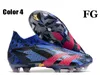 هدية حقيبة رجال عالية الكاحل أحذية كرة القدم دقة FG Firm Ground Laceless Cleats Pogba Accuracies.