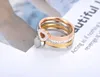 Wedding Rings JeeMango Trendy Titanium Stainless Steel Fine Ring Jewelry White Heart Opals & Rhinestone Bridal For Women JR19121