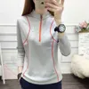 Hoodie Short Sleeve T-Shirt Women's Half Zipper Casual Yoga Long-Sleeve Top Fiess Clothes Running Quick-Drying Breathable Blouse Mom Sport Camping