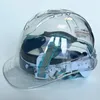 Casco di sicurezza trasparente Operaio edile Protettivo Geologia Lavoro Elmetto da lavoro Berretto da ciclismo per arrampicata su roccia all'aperto 240223