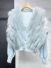 Fur 2023 Autumn/Winter New True Fur Fox Fur Grass Coat Women's Short Sweater Cardigan Water Diamond Little Celebrity