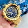 INVICTO Reserve Venom Watch Waterdichte chronograaf roestvrijstalen onoverwinnelijke luxe horloges voor dropshipping