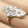 Anéis de shinstone do anel solitário para mulheres e homem de noivado de casamento anel de cristal anel de cristal bague femme jóias de luxo 240226