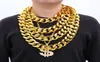 Kettingen Hip Hop Goud Kleur Grote Acryl Chunky Ketting Voor Mannen Punk Oversized Grote Plastic Link Men039s Sieraden 20216045961