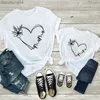 Familie bijpassende outfits nieuwe moeder kindermode babymeisjeskleding 1PC moeder en dochter bijpassende outfits moeder kinder T-shirt voor moeder en dochter tops