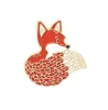 Forest Garden Emamel Pin Custom Fox Cat Bear Hedgehog Brooches Bag Lapel Pin Cartoon Animal Badge Jewelry Gift for Kids Friends 2024226