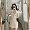 Two Piece Dress Polo Collar Socialite Temperament Long Sleeve Suit Jacket Coat Split Skirt Women's Spring And Autumn 2024 Fashion Two-piece