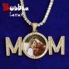 Kettingen Bubble Brief Aangepaste Foto Ketting voor Mannen Medaillon Foto Hanger Hip Hop Sieraden Gratis Verzending Gift