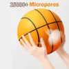 Silent Basketball Size 7 Squeezable Mute Bouncing Basketball Indoor Silent Ball Foam Basketball 24cm Bounce Football Sports Toys 240226