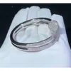 Bracelet à ongles en titane pour femmes, bijoux personnalisés de 18CM, plaqué or Rose 18 carats, diamants glacés