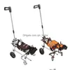 Entraînement de chien Obéissance Fauteuils roulants de réadaptation pour animaux de compagnie Fauteuil roulant en alliage d'aluminium Bandes réfléchissantes absorbant les chocs Portable pour animal de compagnie Dhg2S