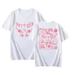 Heren T-shirts Zangeres Melanie Martinez T-shirts Muziekalbum Portals Print Mannen Vrouwen Katoenen Shirt Streetwear Harajuku Unisex Tees Top