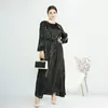 Vêtements ethniques Cardigan perlé Abayas Manches bouffantes Ensemble musulman Femmes Robe longue à manches longues et robe d'été sans manches Musulman High Wasit