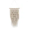 Gobelin Macrame Boho WALL WIEK DOKONIWANIE TLEVED TOBESTRY EChol Bawełniana ręcznie robana artystyka z długimi frędzlami do dekoracji domowej