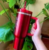 Sell Well Pink Co-Branded Pink Parade Target Red with H2.0 40oz Stainless Steel Tumblers Cups Silicone Handle Lid Straw Travel Car Mugs