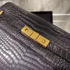 Luxury Handbag Leather Tote Manhattan Designer Shoulder Bag Strap Women's Men Pochette Purse Crossbody Väskor Top Quality Black Crocodile Mönster Koppling Kuvertväska