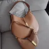 Pluszowe skórzane torby na ramię polo Ralph Lauren Polo Id Designer Half Moon Bag Wamna torba sprzęgła z pudełkiem