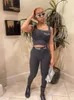 Summer Spring Women Tracksuits غير رسمية سروالين سراويل ضلع حفر السترة المطبوعة سترة طمث ولباس طماق تشغيل اللياقة البدنية لليوغا للسيدات بالإضافة إلى الحجم XS-3XL