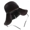 Berets chapéu inverno masculino proteção de orelha lei feng ao ar livre vento neve natural quente couro real preto bombardeiro chapéus